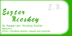 eszter micskey business card